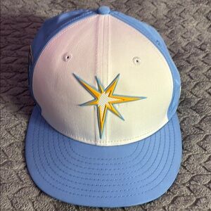 New Era Blue and White Kids Cap Tampa bay rays never worn 2018 year